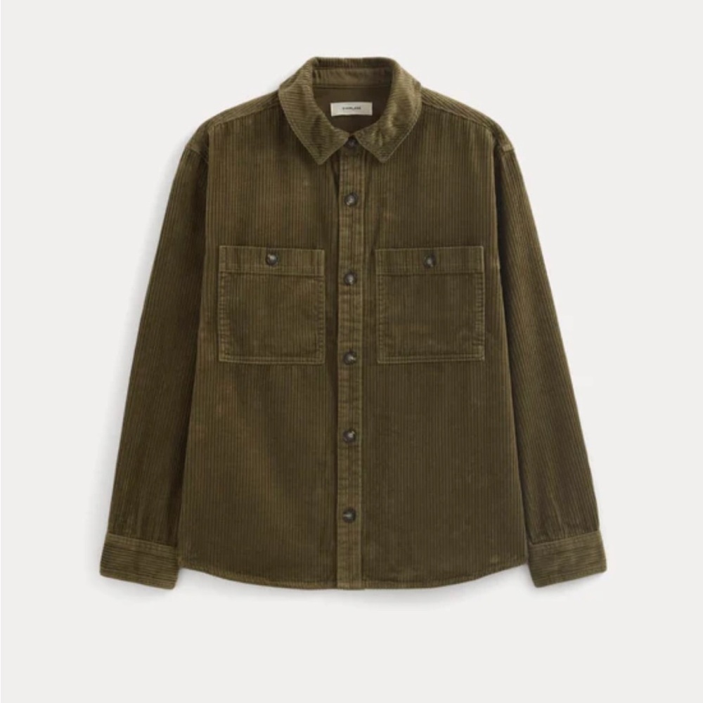 Everlane Olive Green Corduroy Button-Down Shirt